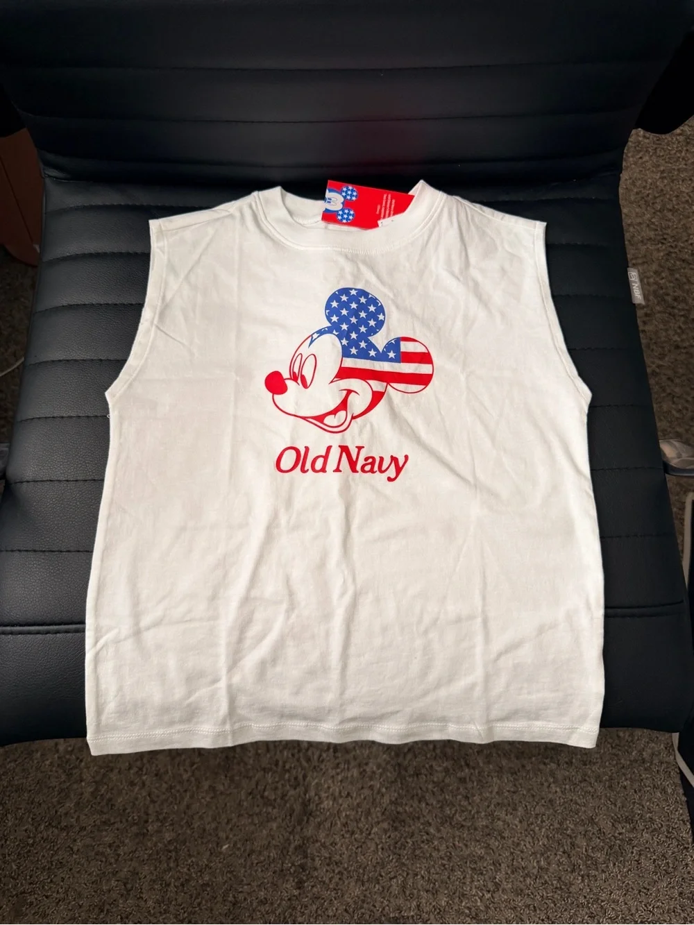 NWT Old Navy x Disney® Mickey Mouse Logo-Graphic Muscle Flag T-Shirt for Boys